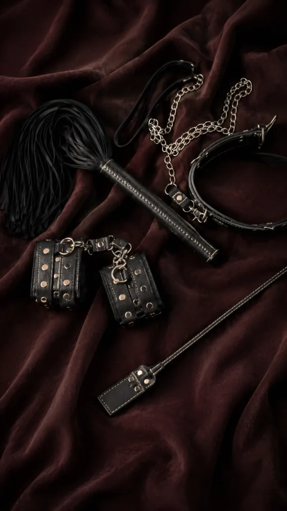 nudalure bdsm fetish accessories dark leather restraints