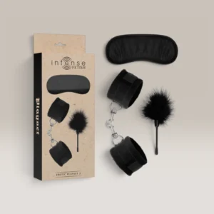 Erotic Playset with Cuffs, Blindfold & Tickler
